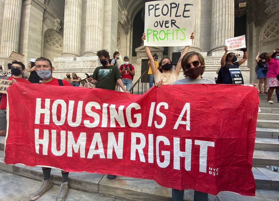 housing is a human right protesters